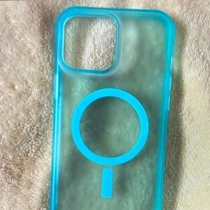 Transparent Blue Phone Case iPhone 13 ProMax
